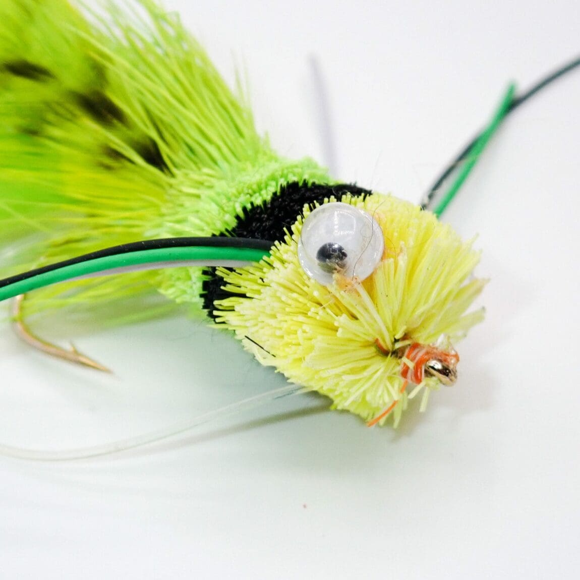 Bass Popper - Green/Yellow - Wooly Bugger Fly Co.