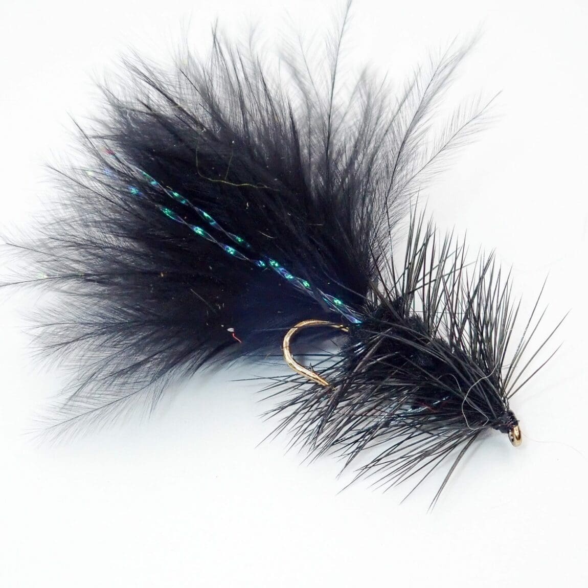 Cortland Black Wooly Bugger Flies 4 Pack 709362