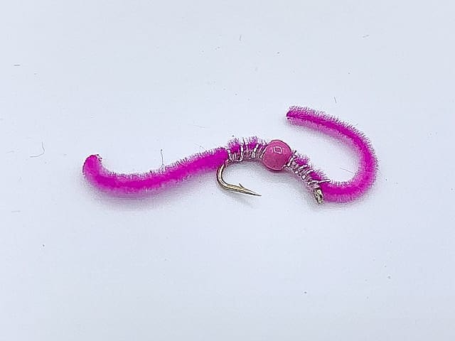 Tactical San Juan Worm Hot Pink - Tungsten Beadhead - Wooly Bugger Fly Co.