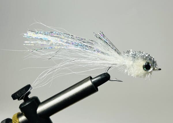 Murdoch minnow silver and white streamer bass fly